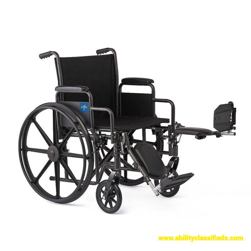 Medline K1 Wheelchair with Elevating Leg Rests